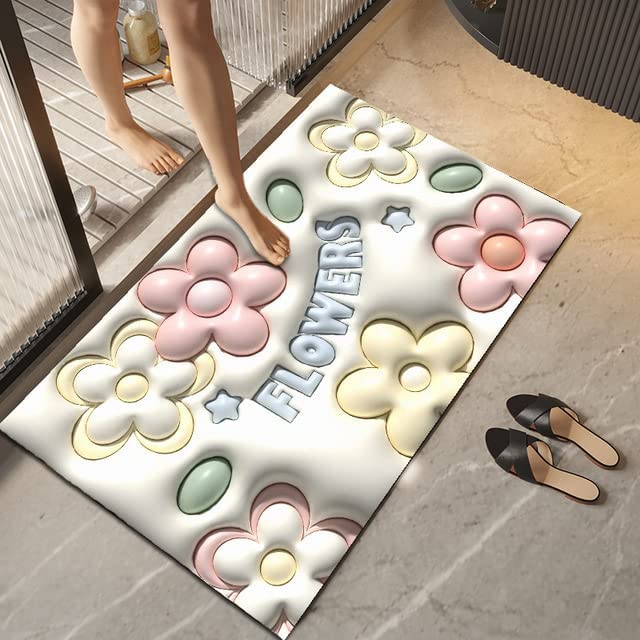 3D Cute Flower Bathroom Mat