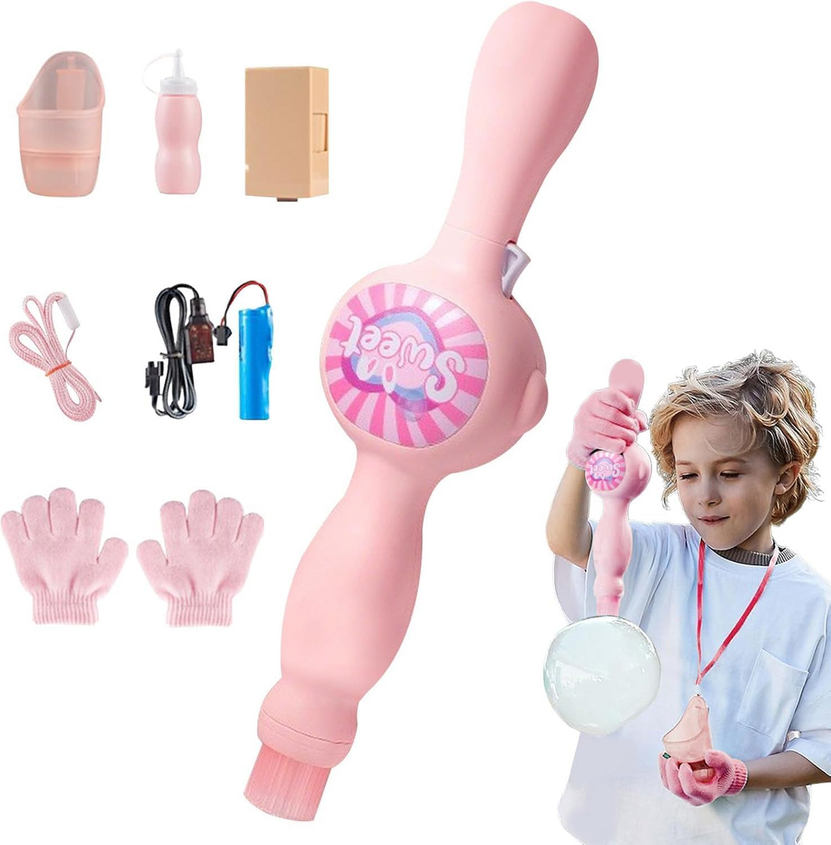 Magic Fog Bubble Wand – Colorful Smoke Bubble Machine Toy for Kids